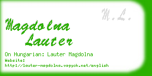 magdolna lauter business card